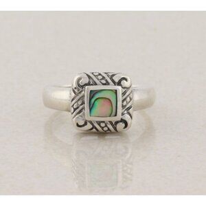 Sterling Silver Abalone Ring Size 7